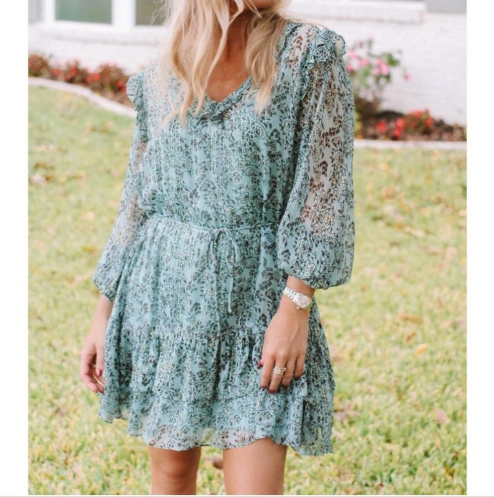 CLEOBELLA Shay Mini‎ Dress in Iris Floral Print
